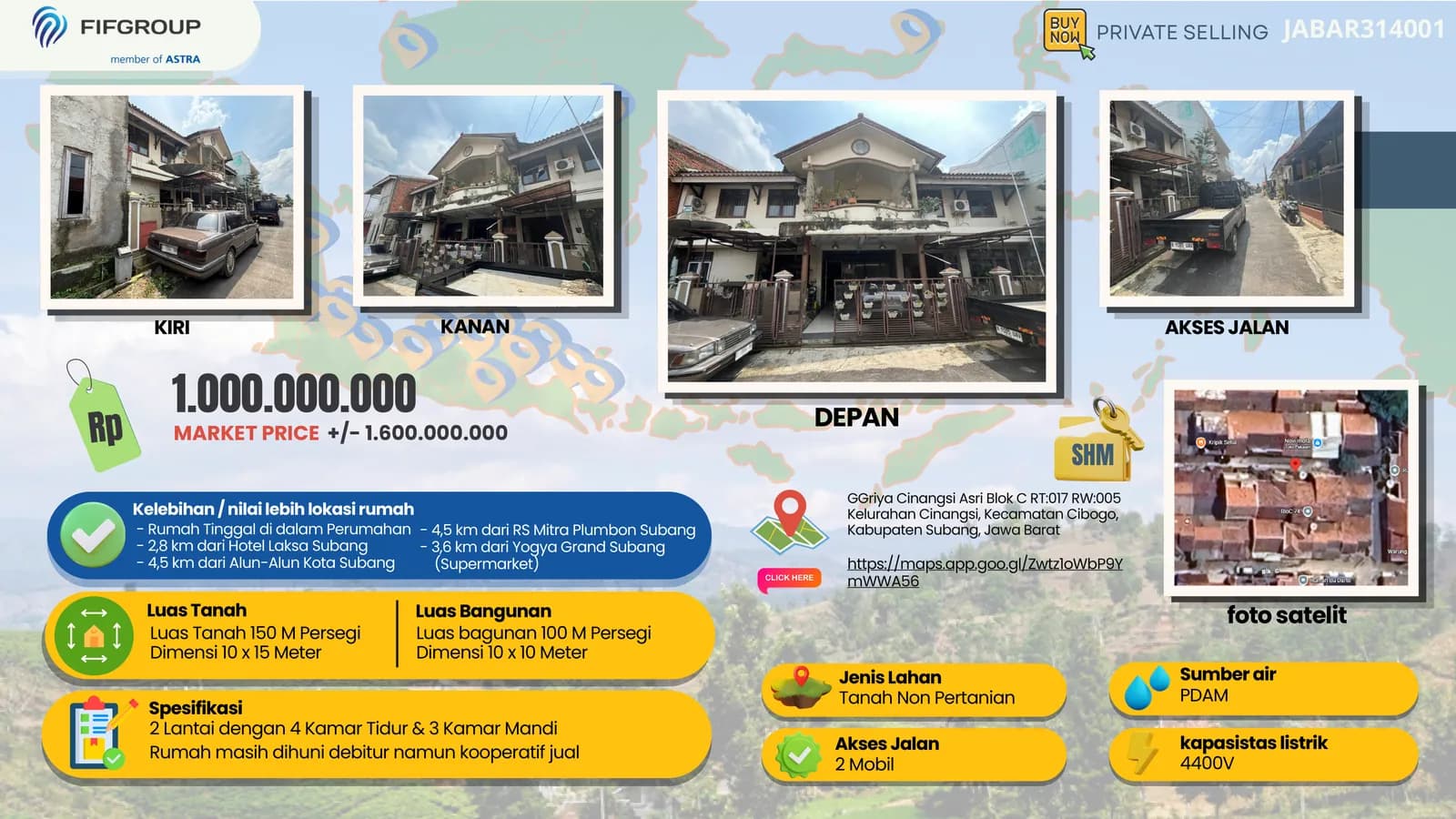 Rumah Lelang di Subang, Jawa Barat